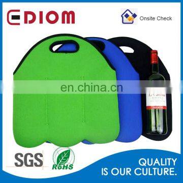 Hot Selling New Arrival 750ml Neoprene Reusable Divided Wine Tote Bag photo-4