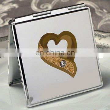 Elegant chrome compact mirror