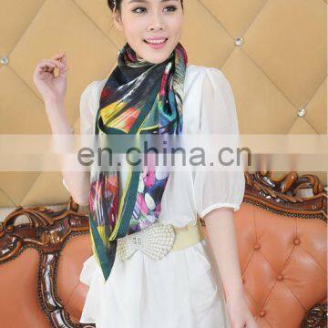 100% Silk Digital Printed Square Scarf