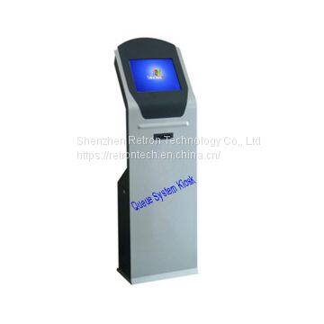 Self service customized free standing Queue system kiosk with ticket printer