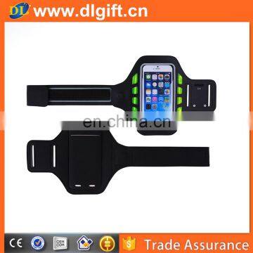 armband case mobile phone sport armband case with key holder nylon led glowing armbands