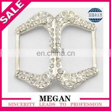 Wholesale invitation use pair interlock buckle with crystal and rhinestone