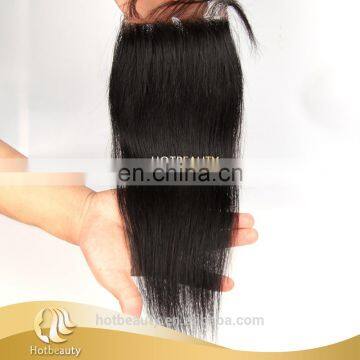 Top selling natural remy extensions hair lace closure virgin peruvian hair silk base closure