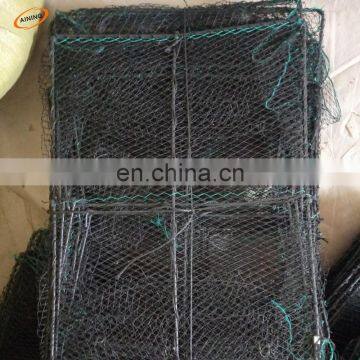 Black Square Crayfish Trap Spring Cage Fish Foldable Trap
