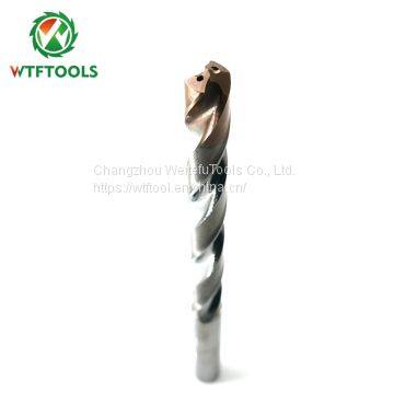 3D 10mm Tungsten Carbide Drill Bits For Steel Drilling with inner coolant hole