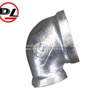 malleable iron pipe fittings 90 degree galvanized reducing elbow