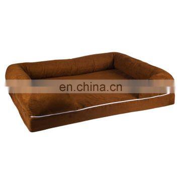 Natural Modern Plush China Extra Luxury Large Square Grey Hot Cheap Portable Faux Fur Pet Dog Cat Bed Sofa photo-2