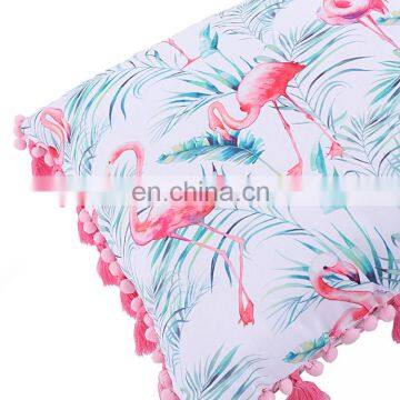 UV Resistance Waterproof Outdoor Pillow With Tassel for Beach and Garden Ins Flamingo Style Outdoor Cushion photo-5
