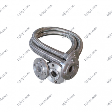 High temperature high pressure stainless steel 304 metal braided hose DIN flange connection