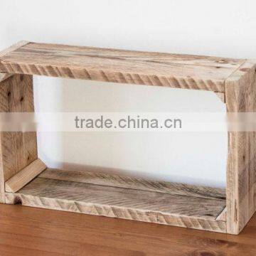 Custom Antique Wooden Storage Shelves,Rustic Wood Shadow Rack photo-5