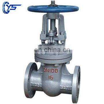 China Factory PN16 DN50 Water Pipe Fitting Flange Cast Steel Gate Valve Gearbox