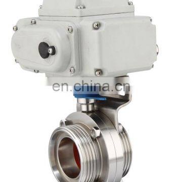 Sanitary Electric Actuated Butterfly Valve Stainless Steel Butterfly Valves With Electric Actuator