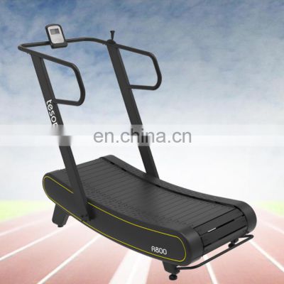 curved manual treadmill self-powered non-motorized home fitness treadmill without motor in gym equipment for sale