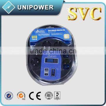 Fireproofing Surge Protector LED Display USB Output 6 Ways Sockets photo-6