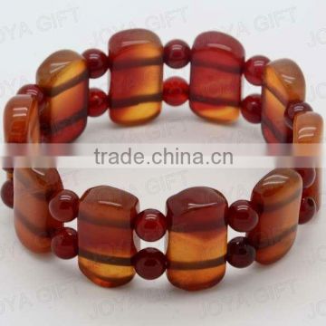 Natural red agate stone beaded Bracelet