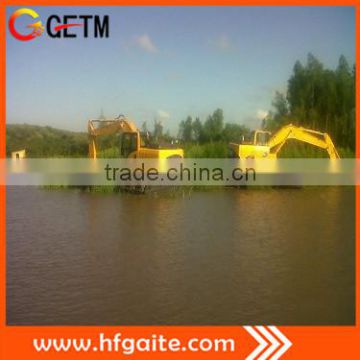 Amphibious excavator workable from 1-5m