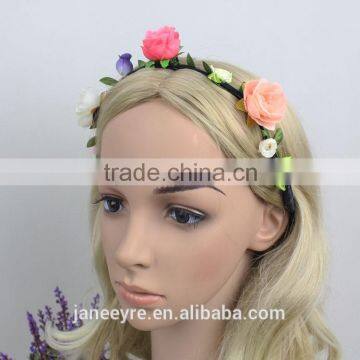 Artificial Flower Rose Wedding Garland Bridal Wreath Hair Accessories