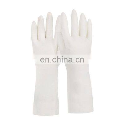 Household cleaning and kitchen anti-cutting wear-resistant and durable milky white translucent nitrile gloves