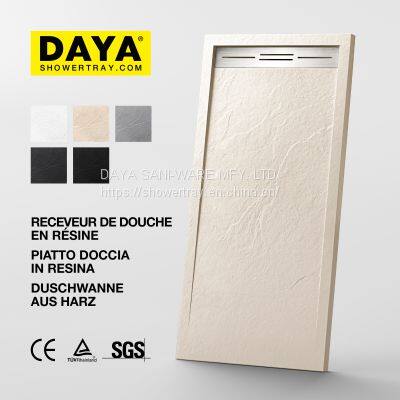 project pattern surface quartz cast stone resin porcelain shower base