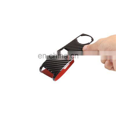 15-20 For Toyota Tacoma Cigarette Lighter Switch Sticker Real Carbon Fiber (Soft) 1 Piece Set