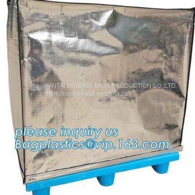 Aluminum Foil Bubble Insulation Material Vapour Barrier Pallet Cover, Thermal Insulated Pallet Blankets, photo-4