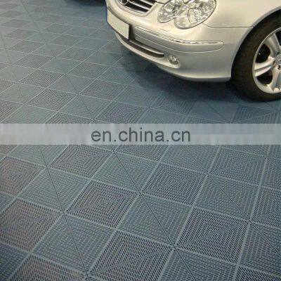 CH Easy-To-Install Flexible Non-Slip Rubber Plastic Tiles Garage Interlocking Flooring Garage Floor Mats Indoor Motorcycles