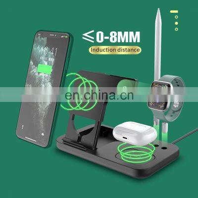 Multifunctional portable foldable 4 in 1 multifunctional wireless charger station