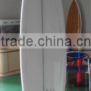 clear board bat tail PU surfboard