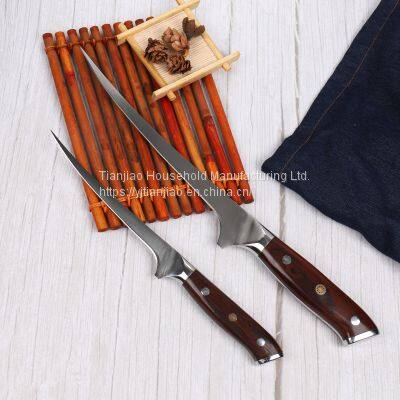 6/8 Inch Fish Fillet Knife Forged Japanese 420J2 High Carbon Stainless Steel Sandalwood Handle Boning Knife photo-5
