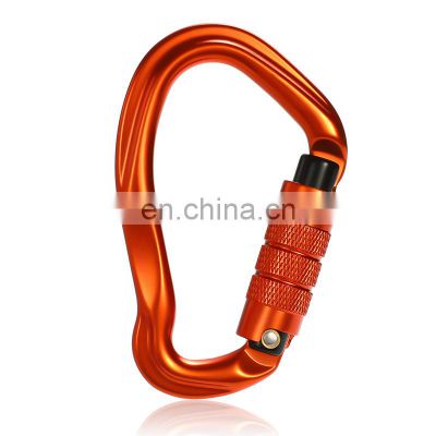 JRSGS Carabiner Clips Aviation Aluminium Snap Hook 23kN Ultra-Light Locking Climbing Carabiner Customized the LOGO S7109TN