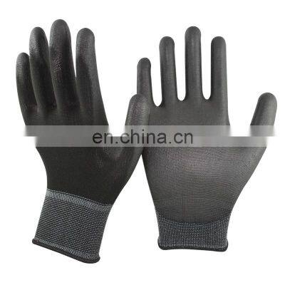 En388 4131 White Black Guantes de Trabajo Palm Coated Nylon PU Gloves Polyurethane Palm Fit Safety Glove Work Gloves photo-2