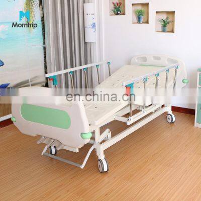 3-Function Collapsible Alloy Side Rails Medical Clinic Home Care Foldable Metal Hospital Fowler Bed With Toilet photo-2