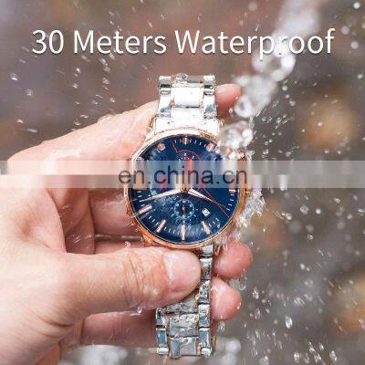 SWISH 0025 Top Brand Luxury Men Watches Waterproof Stainless Steel Wristwatch Men's Chronograph Casual Quartz Watch photo-5