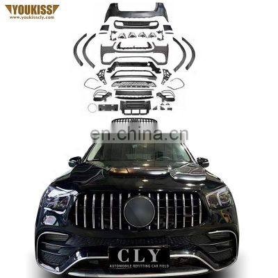 Car Bumper New Arrival CLY Body Kit Full Set For 20 Benz GLE Modification GLE63 AMG Body Kit With Grille Wheel Arch Exhaust Pipe