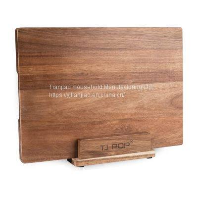 Wholesale Large Acacia Wood Cutting Board with Holder Wooden Cutting Boards Kitchen Chopping Board