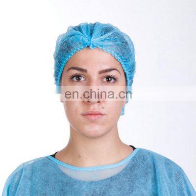 Disposable PP Non woven bouffant head cover Hair Net strip mob cap