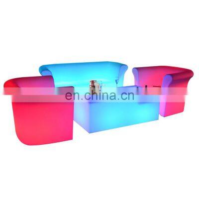 glowing party nightclub outdoor furniture led sofa hookah lounge glowing led chairs and tables furniture sectional sofas set