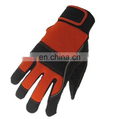 Sewing Mechinest Work Glove/fishing Hand Glove/racing Glove Mechanic Gloves Full Fingers Synthetic Leather Red SONICE3032 CN;JIA photo-3