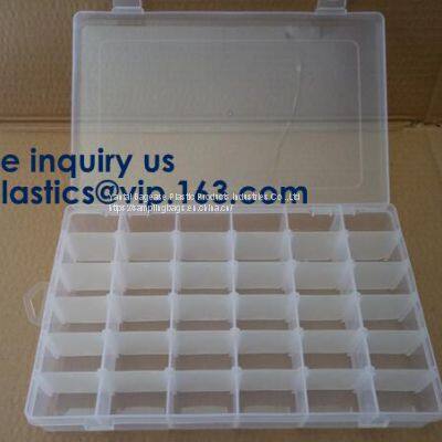 Grid Storage Box Plastic Single Compartment Size Adjustable Jewelry Organizer Bead Storage Box photo-2