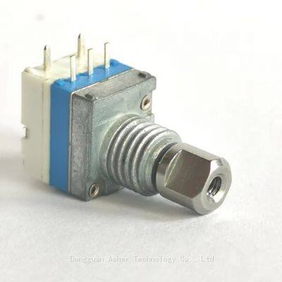 RE08115MX-V02-0710 incremental rotary encoder with press switch, 10 pulse 20 positioning, waterproof, used for adjusting thermal sensing equipment