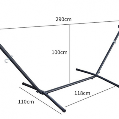 Outdoor Hanging Chair Hammock Adjustable Rope Steel Frame With Powder Coated Canvas and Cotton Fabric For Park Bedroom Use photo-3