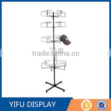 Multilayer Metal Cap Hat Display Stand, Fedora Hat Rack For Retail Store