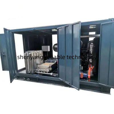 Hot Water Jetting Machine High Pressure Power Washer Airport Runway Rubber Removal Sand Hydro Blasting Machine