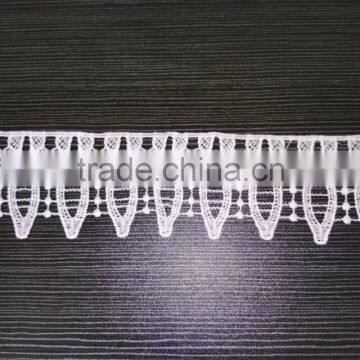 2016 Fashion Embroidery Cotton Lace Fabric Barcode Lace for Garment photo-3