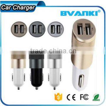 2016 New wholesale alibaba with high quality IC protecting vehicle automobile DC adapter 2 USB car charger bulk buy from china