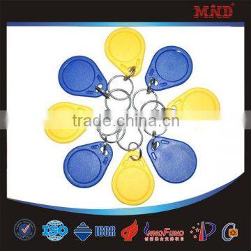 MDK4 hot sales ntag203 rfid keyfob tags/nfc keychains