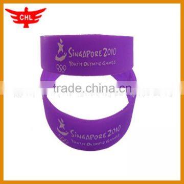 OEM custom logo sports silicone rubber wristband