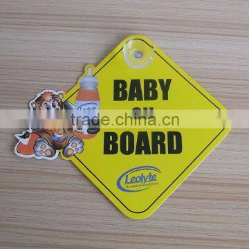 Plastic Baby On Board Car Decal Sign