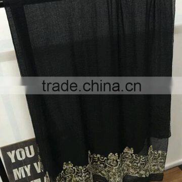 New Embroidery Design Pattern Cotton Viscose Fashion Ladies Scarf Quality Choice photo-6