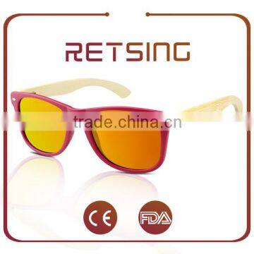 Custom Polarized Wooden Sunglasses Plastic Bamboo Sunglasses